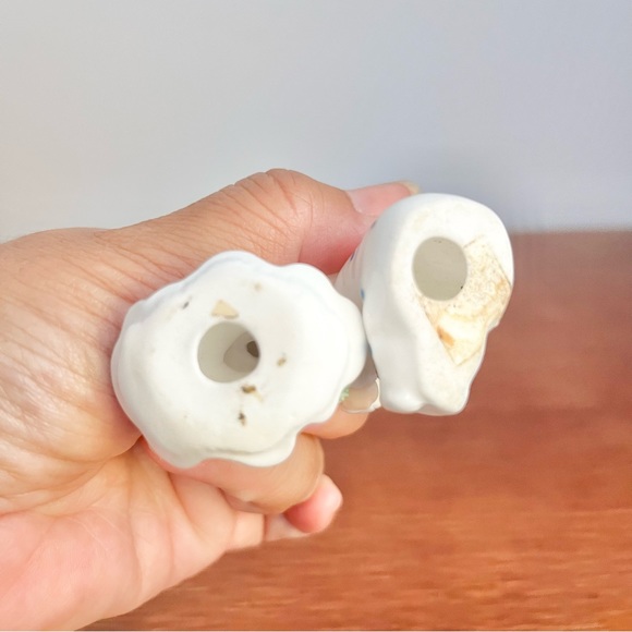 Vintage Napcoware Bone China Little Baby Boy and Girl with Instrument White Blue - Picture 5 of 6